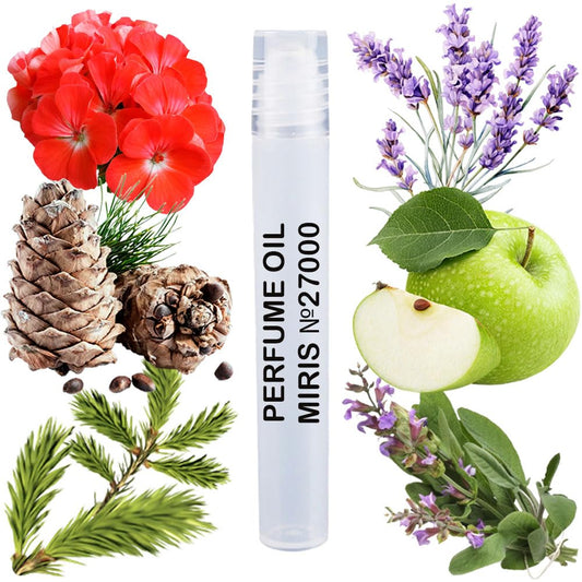 MIRIS Perfume Oil No. 27000, Inspired by Hugo Man Extreme, Long-Lasting Men Roll-On, Rollerball 0.34 Fl Oz / 10 ml