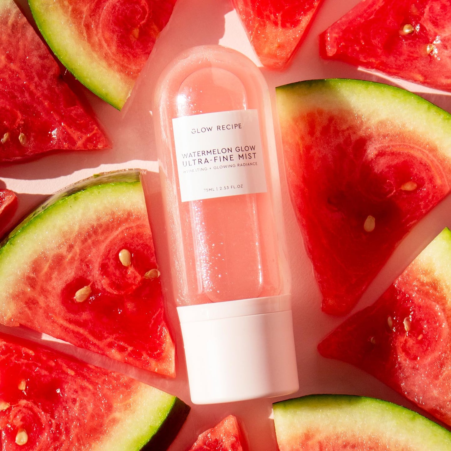 Glow Recipe Watermelon Glow Facial Spray + Hydrating Mist - Ultra-Fine Face Mist with Hyaluronic Acid + Hibiscus AHA to Refresh Dry Skin & Enhance Dewy Makeup - Suitable for All Skin Types (75ml)