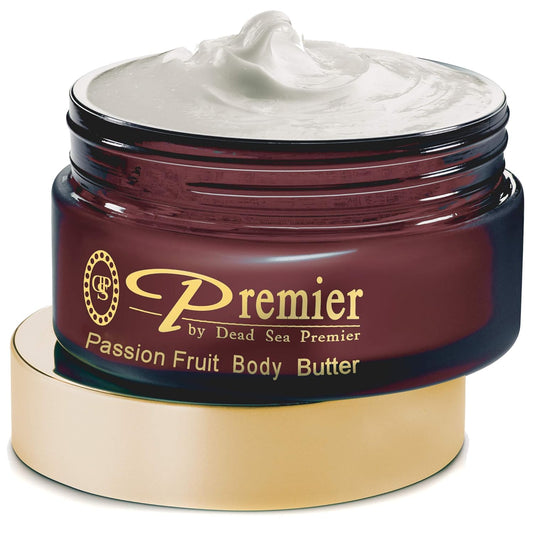Premier Dead Sea Aromatic Body Butter – Passion Fruit, Hydrating Shea Body Butter for Women & Men, Moisturizing, Firming & Anti-Aging Cream for Dry Skin, Hand & Body, 5.95 Fl.oz