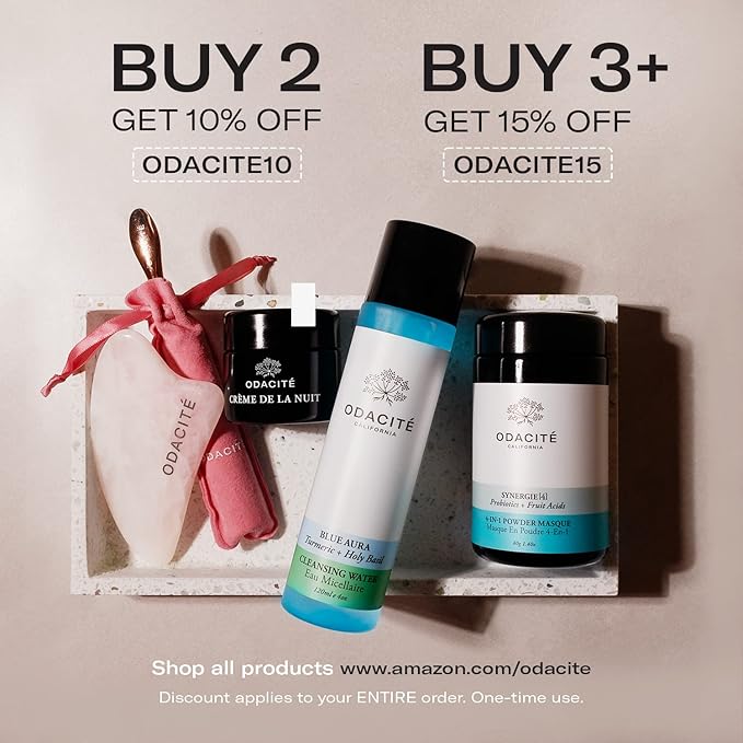 Odacité Anti Aging Serum Concentrate with Blueberry + Jasmine, Hydrating & Skin Brightening Anti-Aging Facial Oil Concentrate for Mature & Tired Skin - 0.17 fl. oz