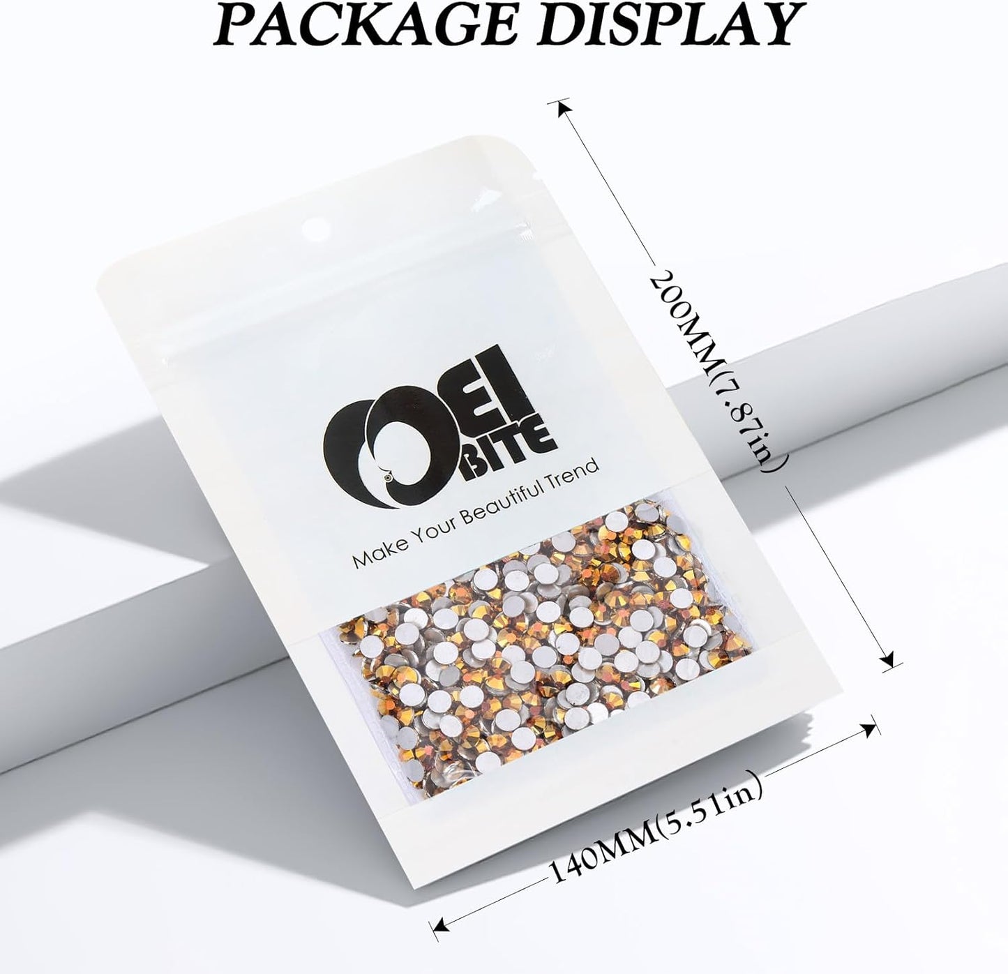 Gold Flatback Rhinestones, Glass Rhinestones for Nail Art and Craft, Glue Fix, Loose Crystal Gemstones(Gold, SS30, 576pcs, 6.4-6.6mm)