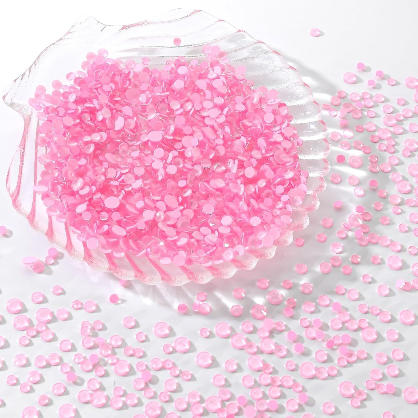 Mocha Rose Flatback Rhinestones, Glass Rhinestones for Nail Art and Craft, Glue Fix, Loose Crystal Gemstones(Mocha Rose, SS16, 1440pcs, 3.8-4.0mm)