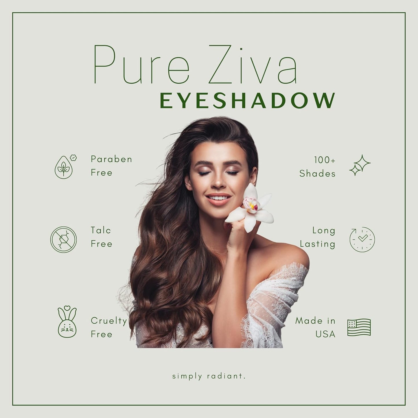 Full Moon Nude Beige Gold Shimmer Glam Single Loose Powder Eyeshadow; Vegan, Talc & Paraben Free