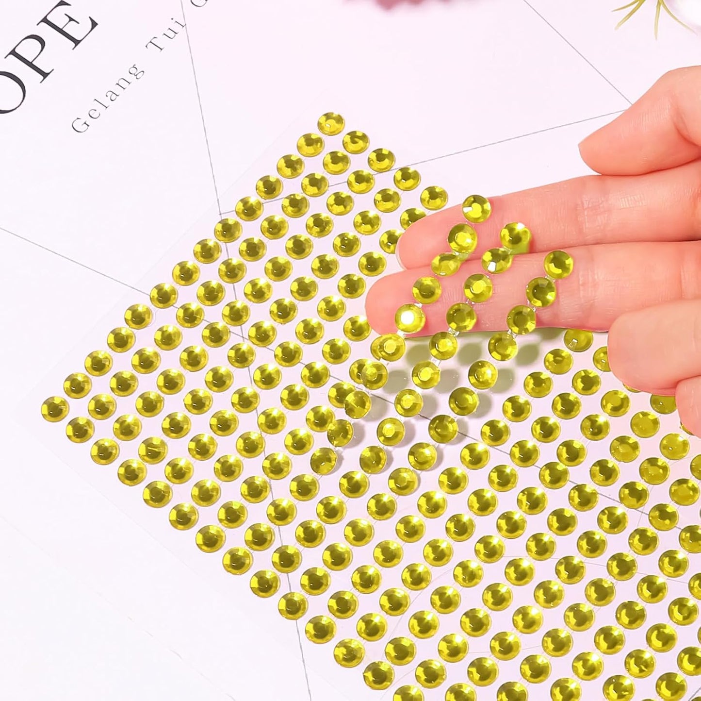 3555 Pieces Face Gem Stickers Self Adhesive Rhinestone Stickers for Crafts 3/4/5/6/8 MM Face Jewels Stickers Diamond Nail Gems Stick on for Face Eye Hair Body Makeup DIY Craft 5 Sizes