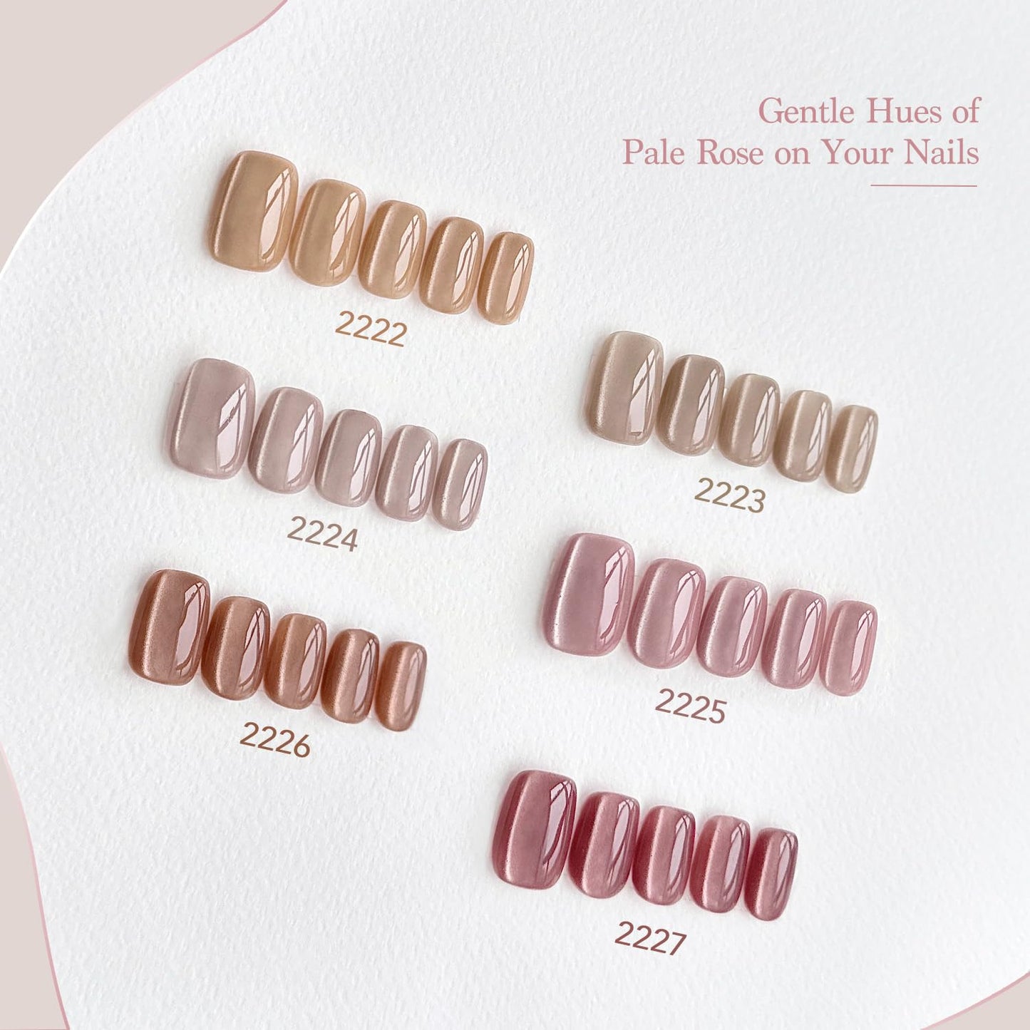 GAOY Jelly Pink Silver Cat Eye Gel Nail Polish Set with Magnet for Holographic Glitter Cat Eye, Salon Gel Manicure and Nail Art DIY at Home