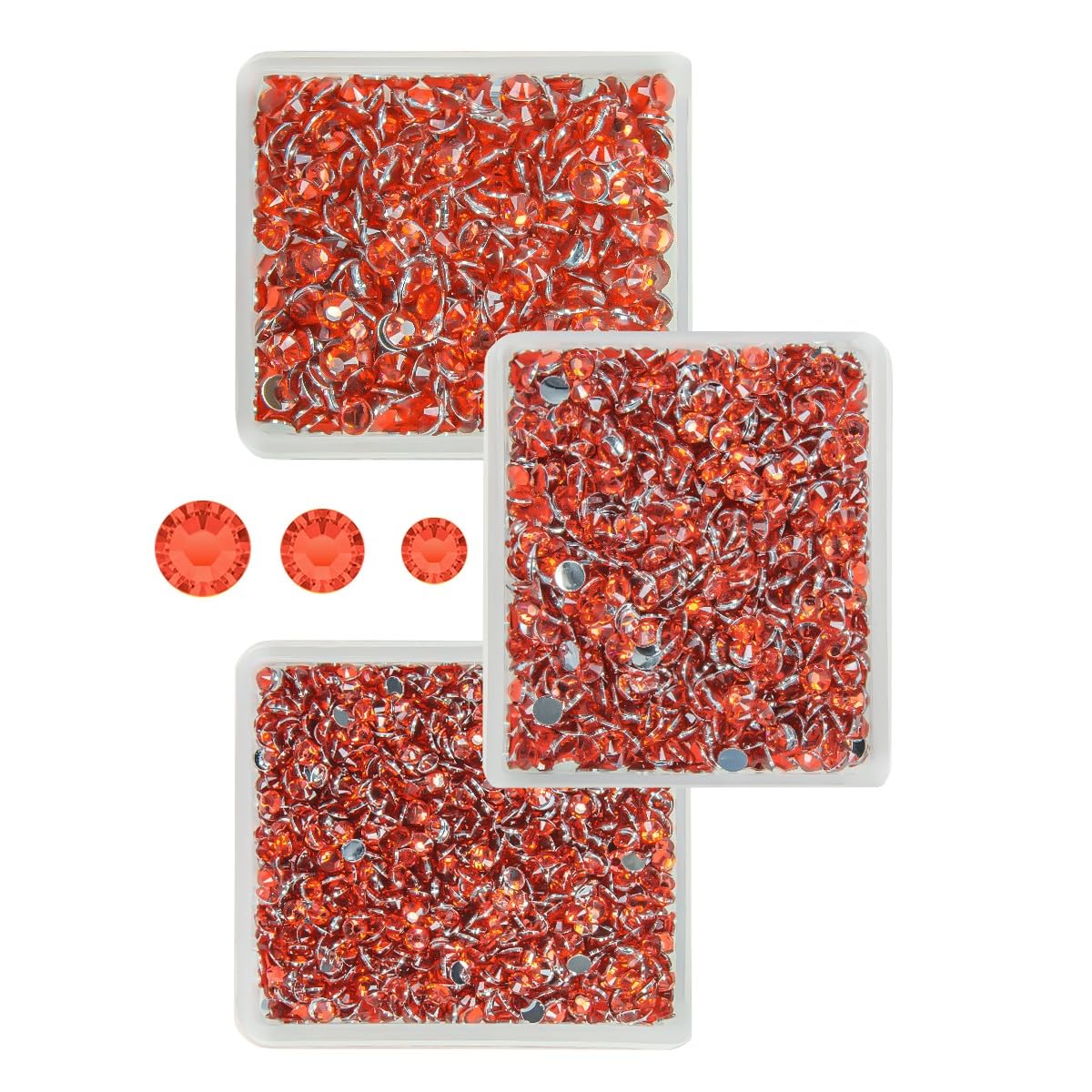 Light Red Crystal Resin Rhinestones for Crafting 3mm 4mm 5mm Flatback Stones Non-Hotfix Ruby Diamonds Crystals Gems for Nails Face Eyes Makeup Tumblers Bottles DIY Crafts Clothes Shoes Phones