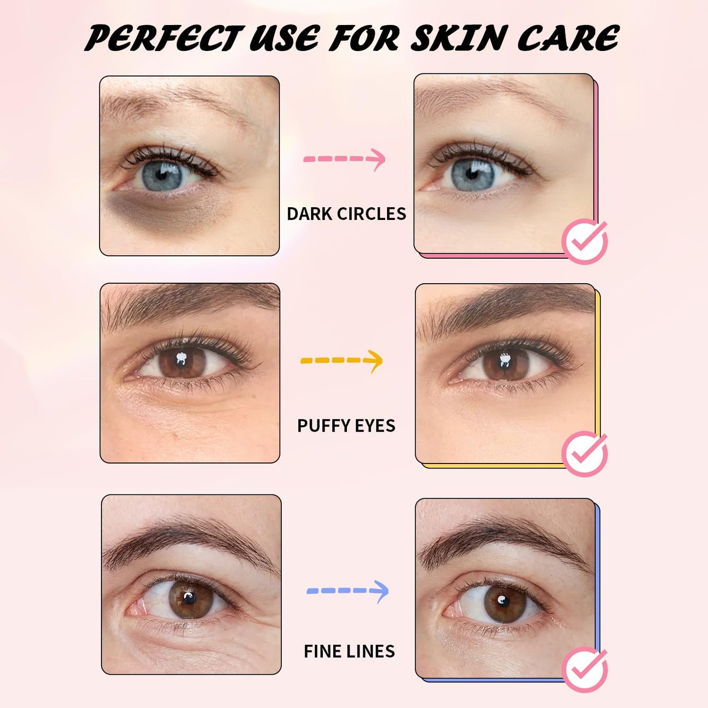 Eye Masks (36 Pairs) - Caffeine, Retinol, 24K Gold for Puffiness, Dark Circle, Wrinkles, Fine Lines - Firming Eye Gel Pads, Great for Holiday Gifts and Personal Use