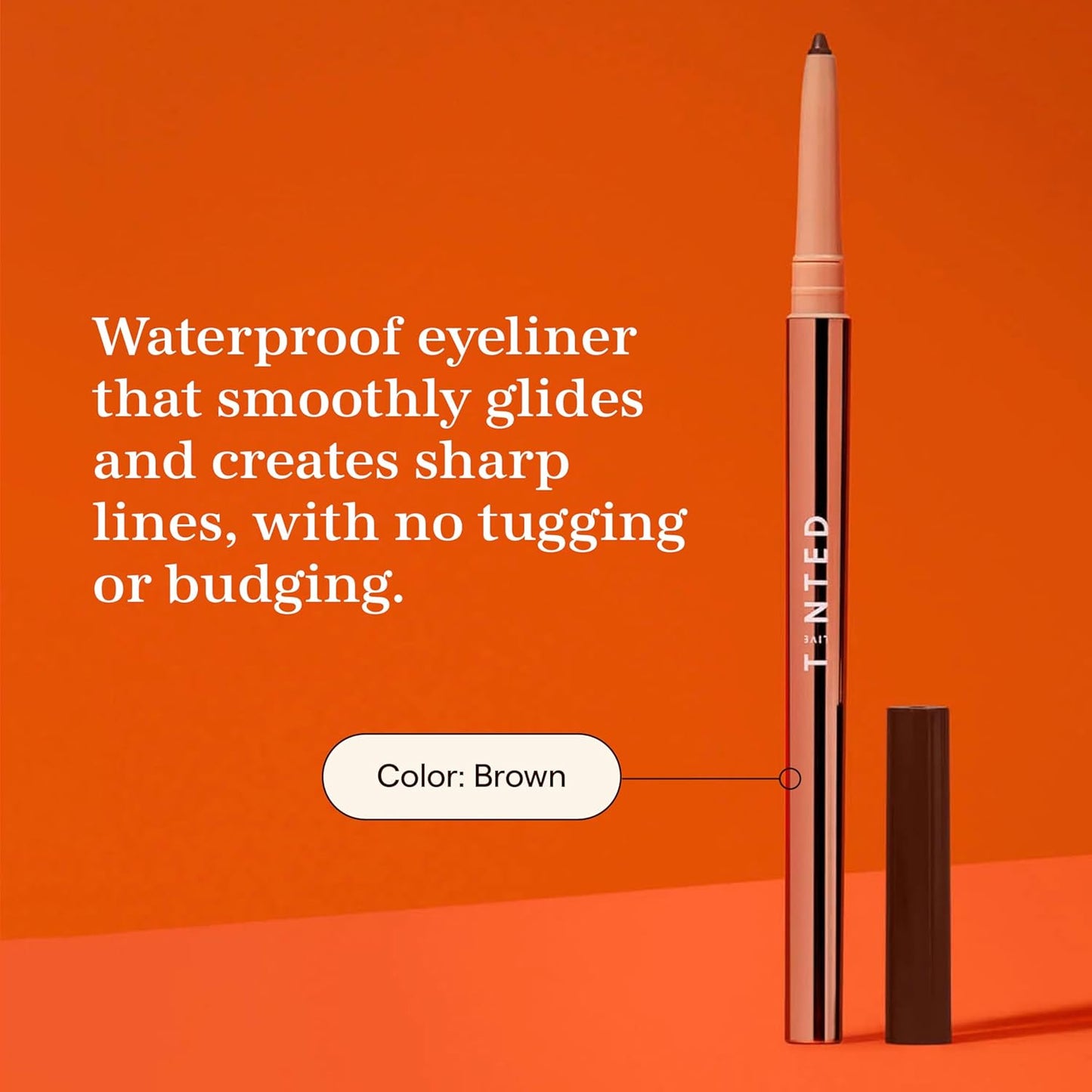 Live Tinted Hueliner Longwearing Pencil Eyeliner - Waterproof, Transfer-Proof, Long-Lasting Formula that Easily Glides On, High-Pigmented Pencil Eyeliner, 0.35g - Brown