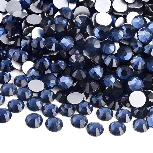 Flatback Rhinestones Round Gems for Nails Art and Crafts 4000Pcs SS12 3mm Glitter Crystals Stone DIY Bags Clothes Shoes (Dark Grey)