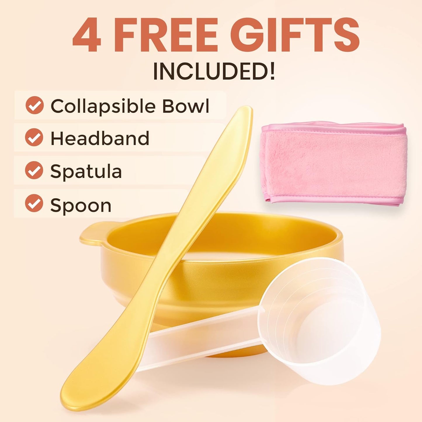 Peel-Off Jelly Mask Premium Modeling "Rubber Mask" Spa Set - 10 Treatments (24k Gold, Lavender, Kiwi, Peppermint, Egyptian Rose, Matcha, Chamomile, Tea tree, Jazmine)