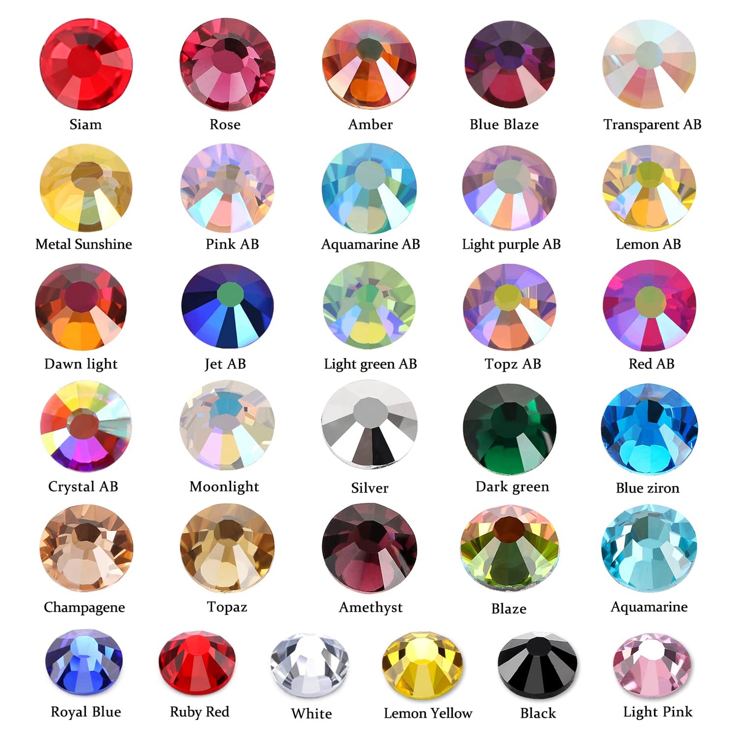 1440Pcs Topaz Crystal Rhinestones,Glass Flatback Rhinestones Gemstones Small for Nail Face Makeup Art Crafts Clothes Decoration -(SS4,1.6mm,Topaz)