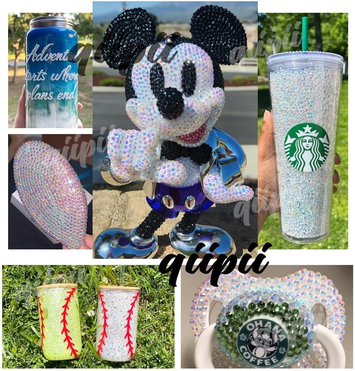 Metallic Gray Resin Rhinestones w B7000 Jewelry Glue for Bedazzling Crafting 3mm-6mm Steel Grey Flatback Jelly Stones Bulk Diamonds Gems for Nails Face Eyes Makeup Tumblers Bottles Crafts Shoes