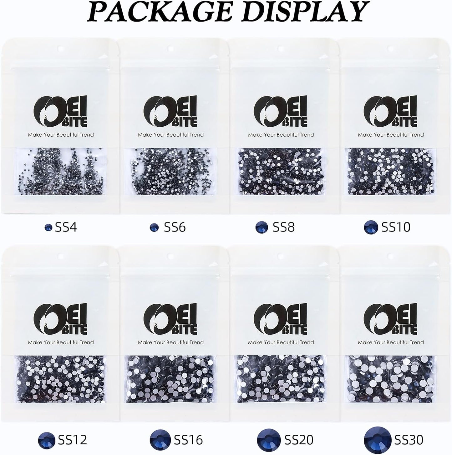 Montana Flatback Rhinestones, Glass Rhinestones for Nail Art and Craft, Glue Fix, Loose Crystal Gemstones(Montana, SS30, 288pcs, 6.4-6.6mm)