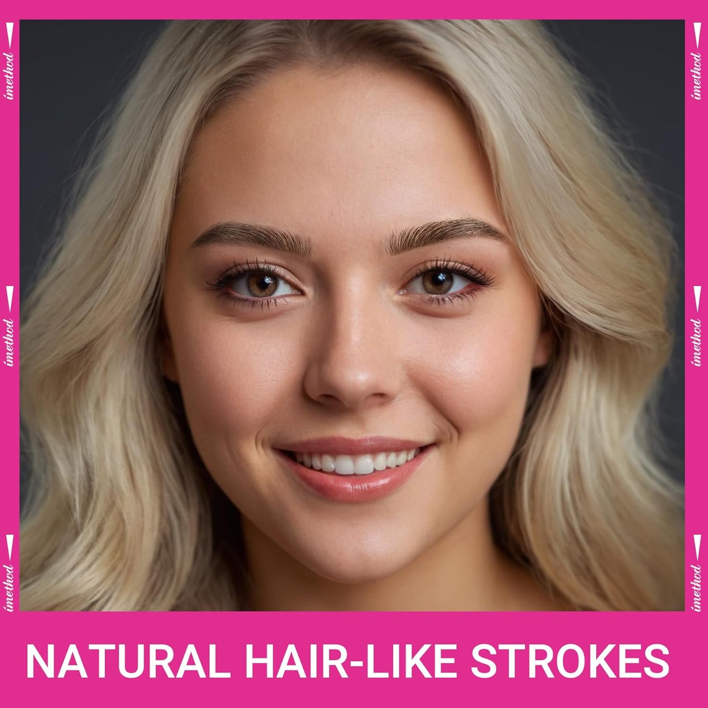 iMethod Eyebrow Pen - Eyebrow Pencil Magic 2-in-1 Eye Brow Pencils for Women with 4-Fork-Tip and Precise Brush-Tip Create Natural Hair-Like Brows, Last All Day, Microblading Eyebrow Pen, Grey