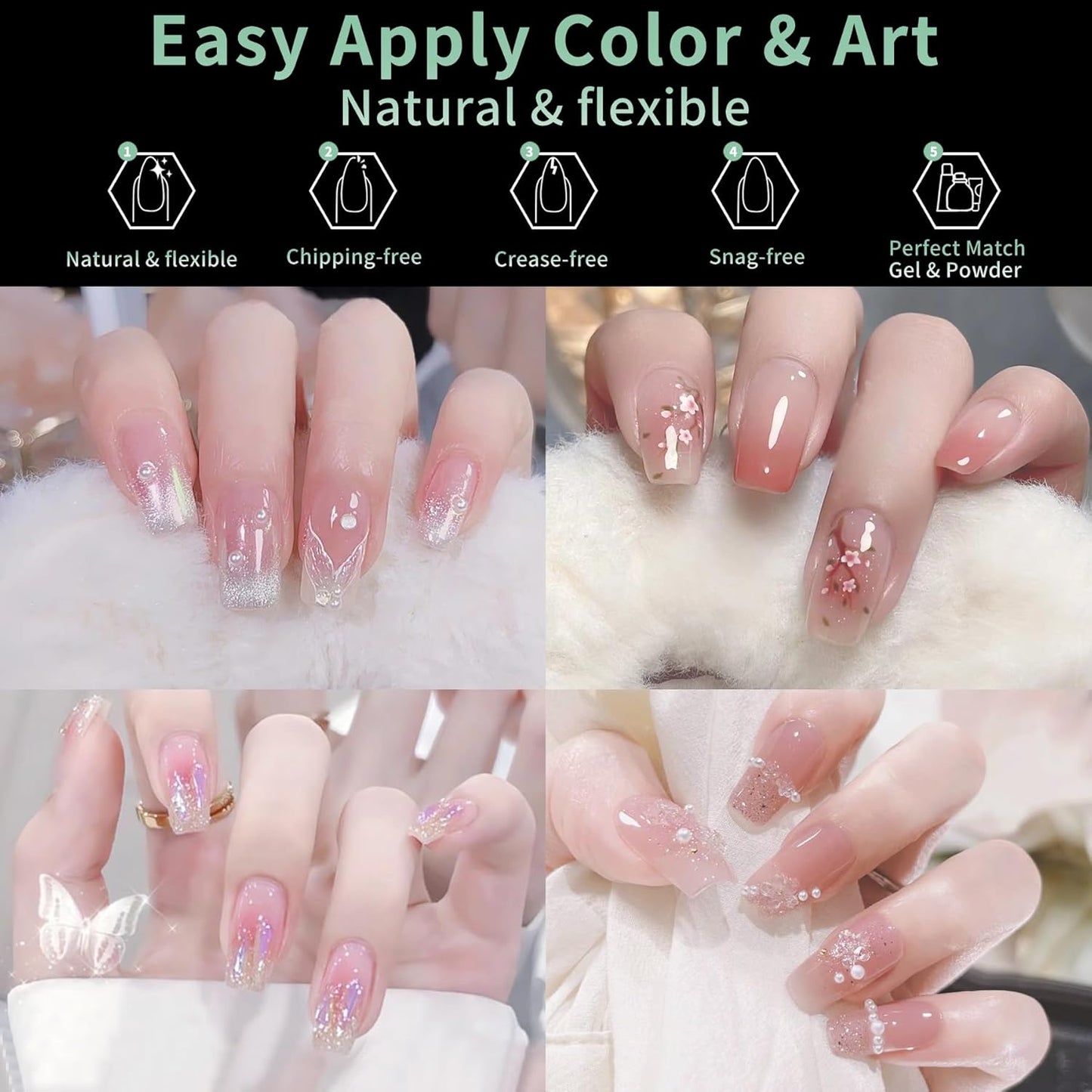 Medium Square Nail Tips, 216pcs Acrylic Fake Nails Gel Nail Tips Soft, Full Cover Pre-Shaped Matte Clear Press on Nails for Extension, Diy at Home Manicure 12 Sizes