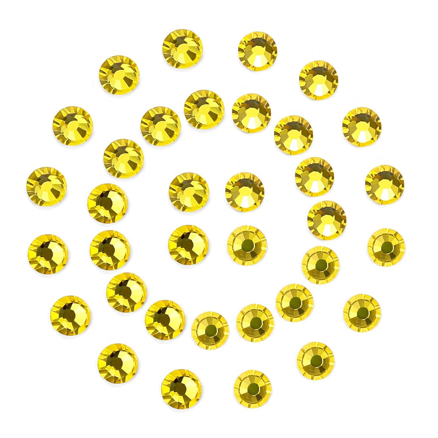 3000Pcs Lemon Yellow Crystal Rhinestones,Glass Flatback Rhinestones Mini Gemstones for Nail Face Makeup Art Crafts Clothes Decoration -(SS8,2.4mm,Lemon Yellow)