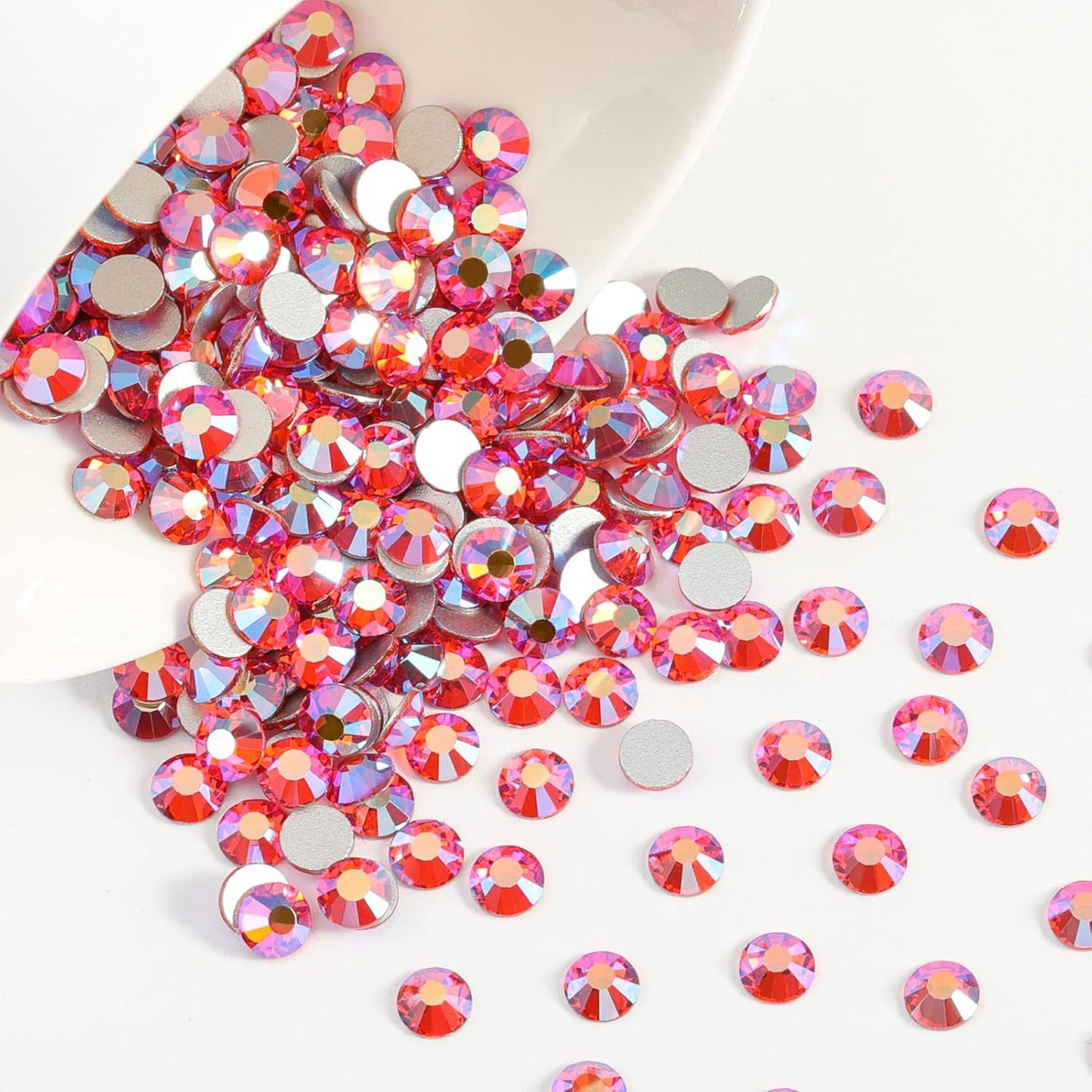 Beadsland 1440 Pieces Flat Back Crystal Rhinestones Round Gems,Hyacinth AB,SS20,4.6-4.8mm