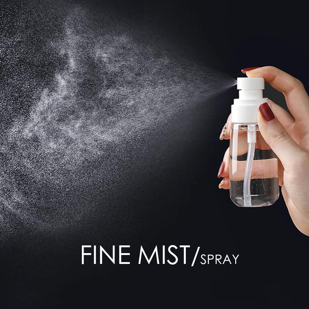 Cosywell Fine Mist Spray Bottle TSA Approved 3.4oz/ 100ml Empty Cosmetic Refillable Travel Containers Plastic Hair Spray Bottle Sprayer for Perfume Skincare Makeup Lotion (3color)