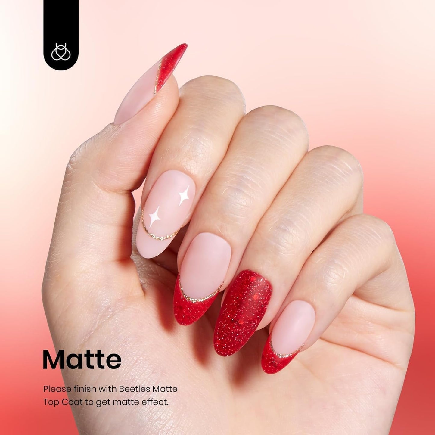 Beetles Glitter Gel Nail Polish 9ml Red Gel Polish Soak Off LED UV Lamp Shimmer DIY Decoration Salon Gifts for Women