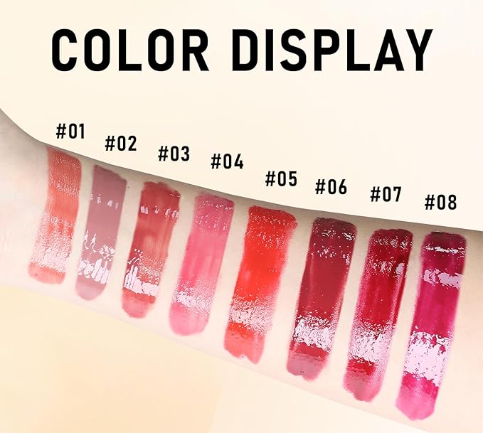 Lip Balm Click Slick, Honey Melting Lip Glow Oil, Moisturizing and Long-lasting Lip Plumper, Non Sticky Lipstick with Coconut Oil (07 Raspberry)