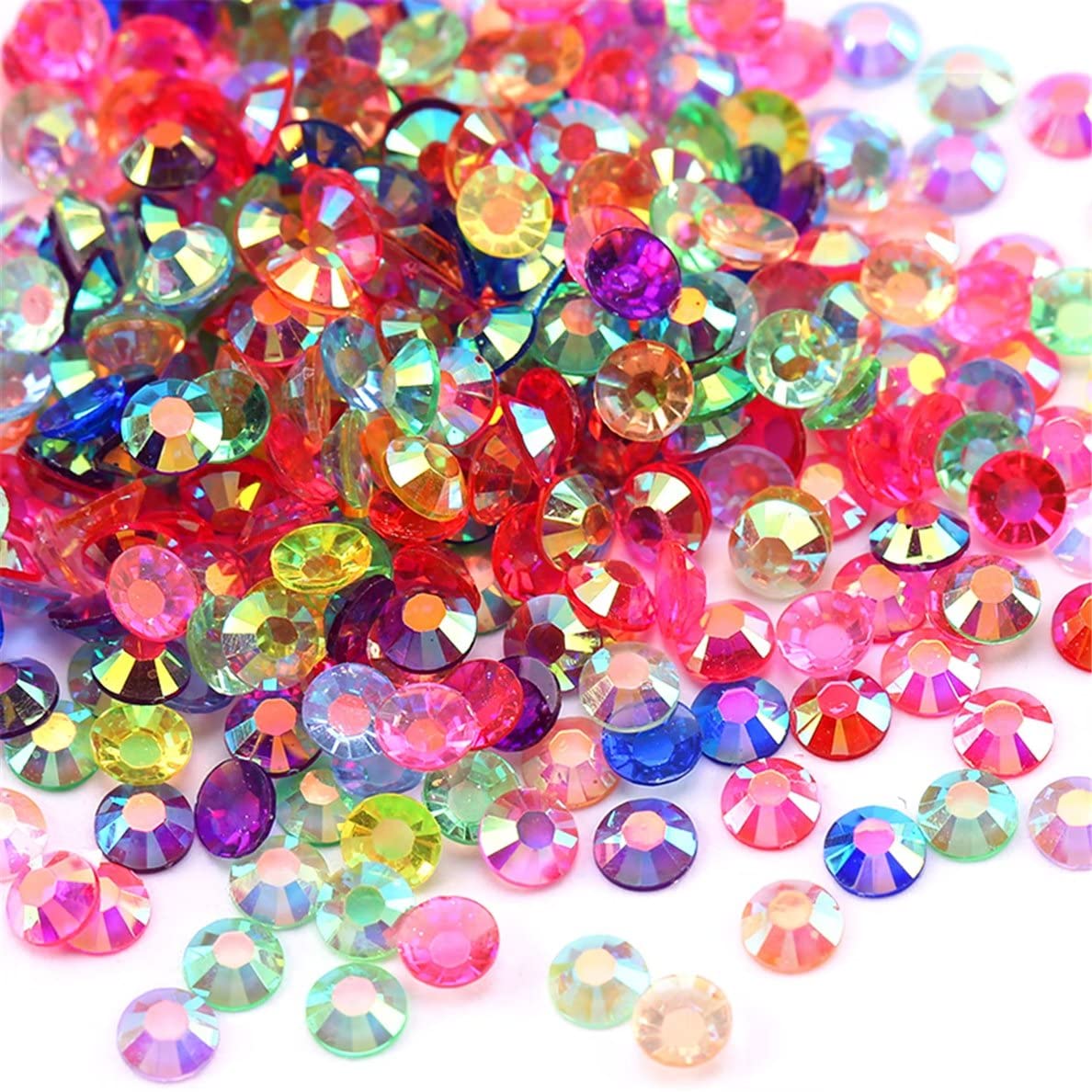 4500 Pcs SS12 3mm AB Flatback Rhinestones for Nails Art Crafts Transparent Glitter Round Gems Crystals DIY Clothes Shoes(Clear Light Sapphire AB)