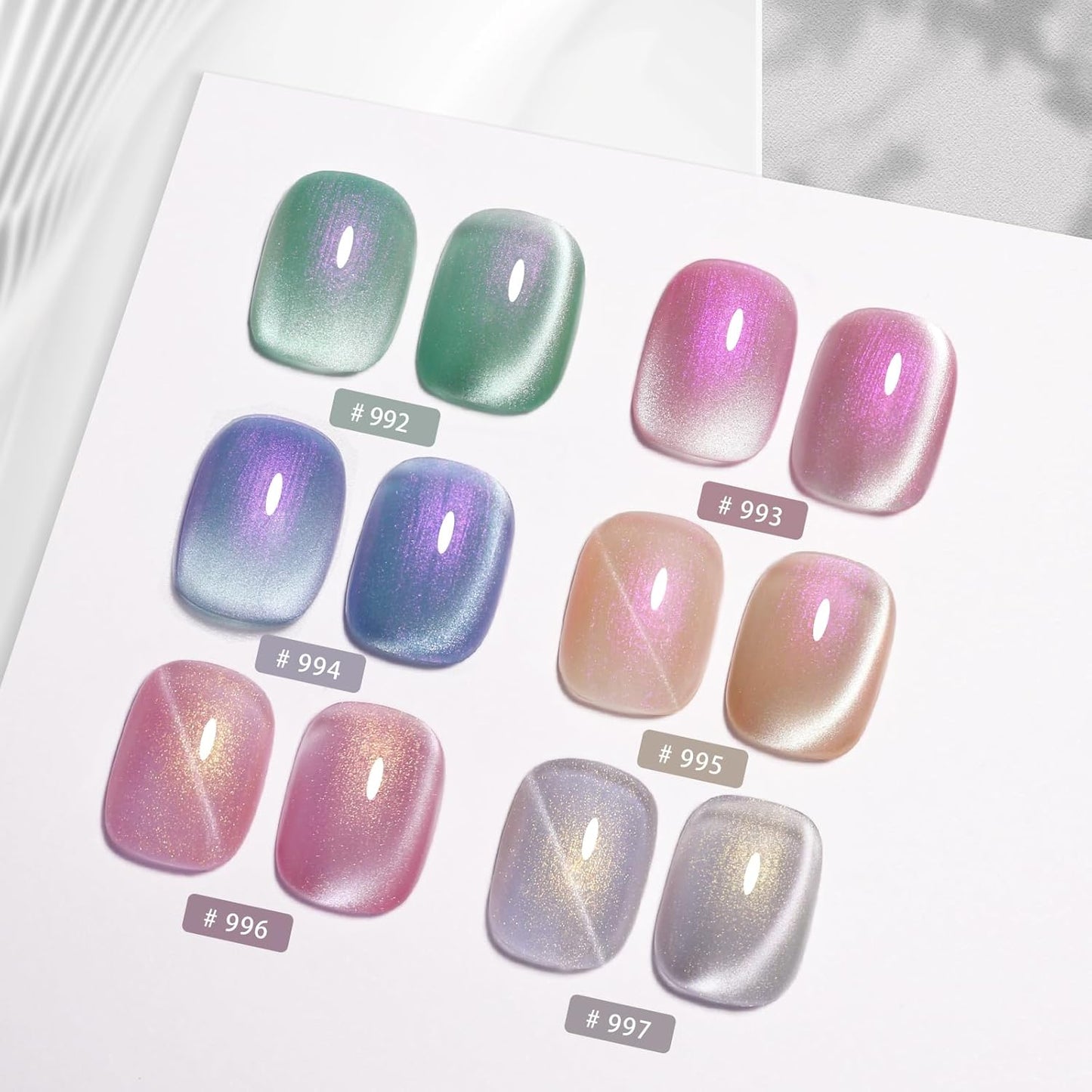 Imtiti Aurora Cat Eye Gel Polish, Pearl Pink Fairy Holographic Glitter Magnetic UV Soak Off Gel Nail Polish (0.34 Fl Oz-993)