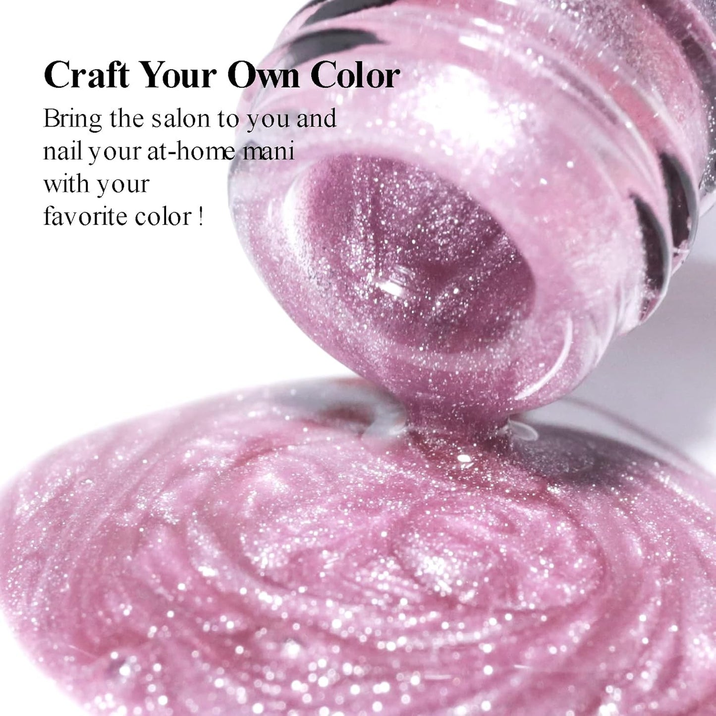 Imtiti Hot Pink Champagne Pink Color Gel Nail Polish, 0.5fl oz Holographic 9D Cat Eyes Glitter Magnetic Gel Polish with Magnetic Stick for Nail Salon