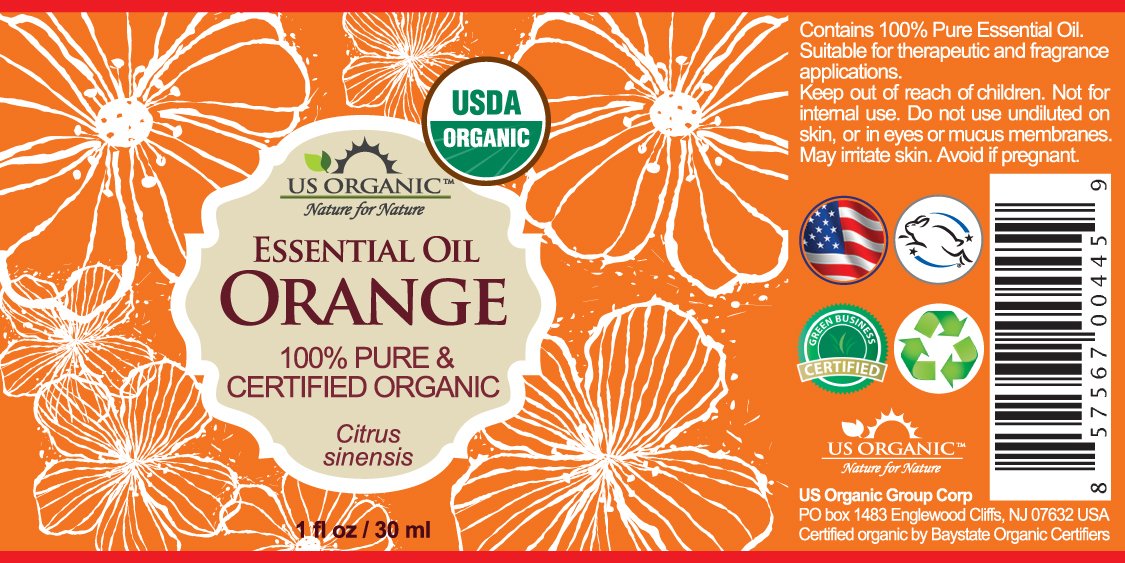 US Organic 100% Pure Sweet Orange Essential Oil - USDA Certified Organic (30 ml / 1 fl oz, Sweet Orange)