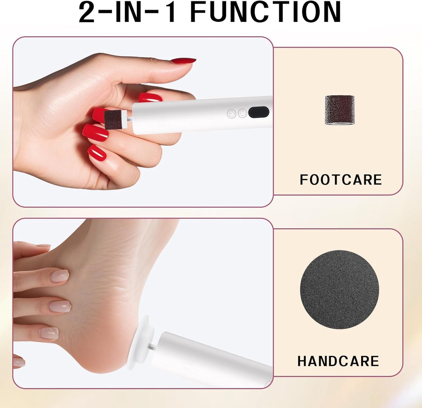 Electric Feet Callus Remover,Electric Foot Files for Men & Women,Pedicure Tool for Feet Dead Skin,Good Gift for Any Occasion,Professional Callus Remover with a Mini,Portable,Lightweight Design