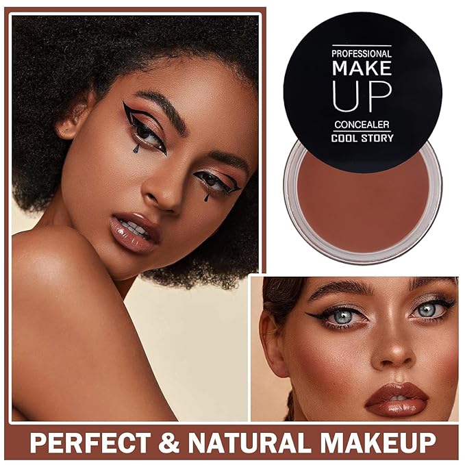 7 Color Solid Concealer Full Coverage Correcting Cream Concealer Waterproof Long-lasting Under Eye Concealer for Dark Circles Color Corrector Pro Concealer (Color 07)