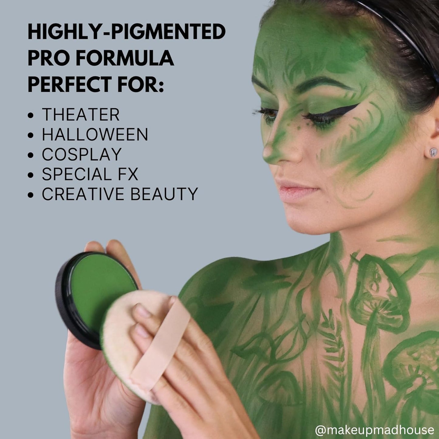 Mehron Makeup StarBlend Cake Makeup | Wet/Dry Pressed Powder | Powder Foundation | Orange Face Paint & Body Paint 2 oz (56g)