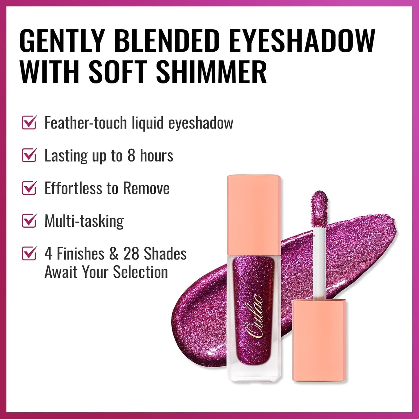 Oulac Green Liquid Glitter Eyeshadow&Eyeliner–Smooth Shimmer Eye Makeup with Sparkle Finish,All-Day Wear Lightweight Buildable Formula,Easy to Use Smudge-Proof,Gifts for Women 5.4g (06) Chaotic Love