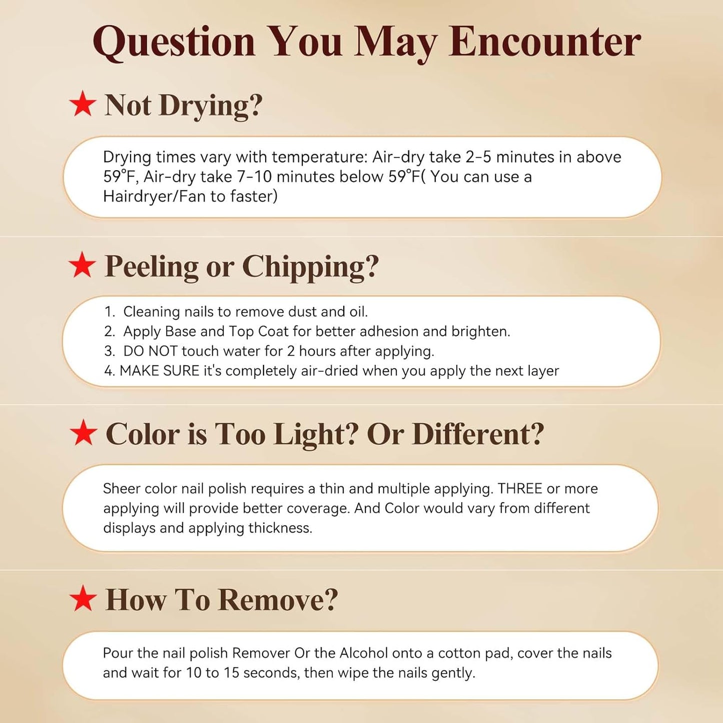 Vegan Nail Polish Set: Air Quick Dry Nail Lacquer Milky White, Nude, Brown 6 Regular Colors Nail Art Polish Non Gel Fast Drying Fingernail Polish Bulk DIY Salon Gift For Women