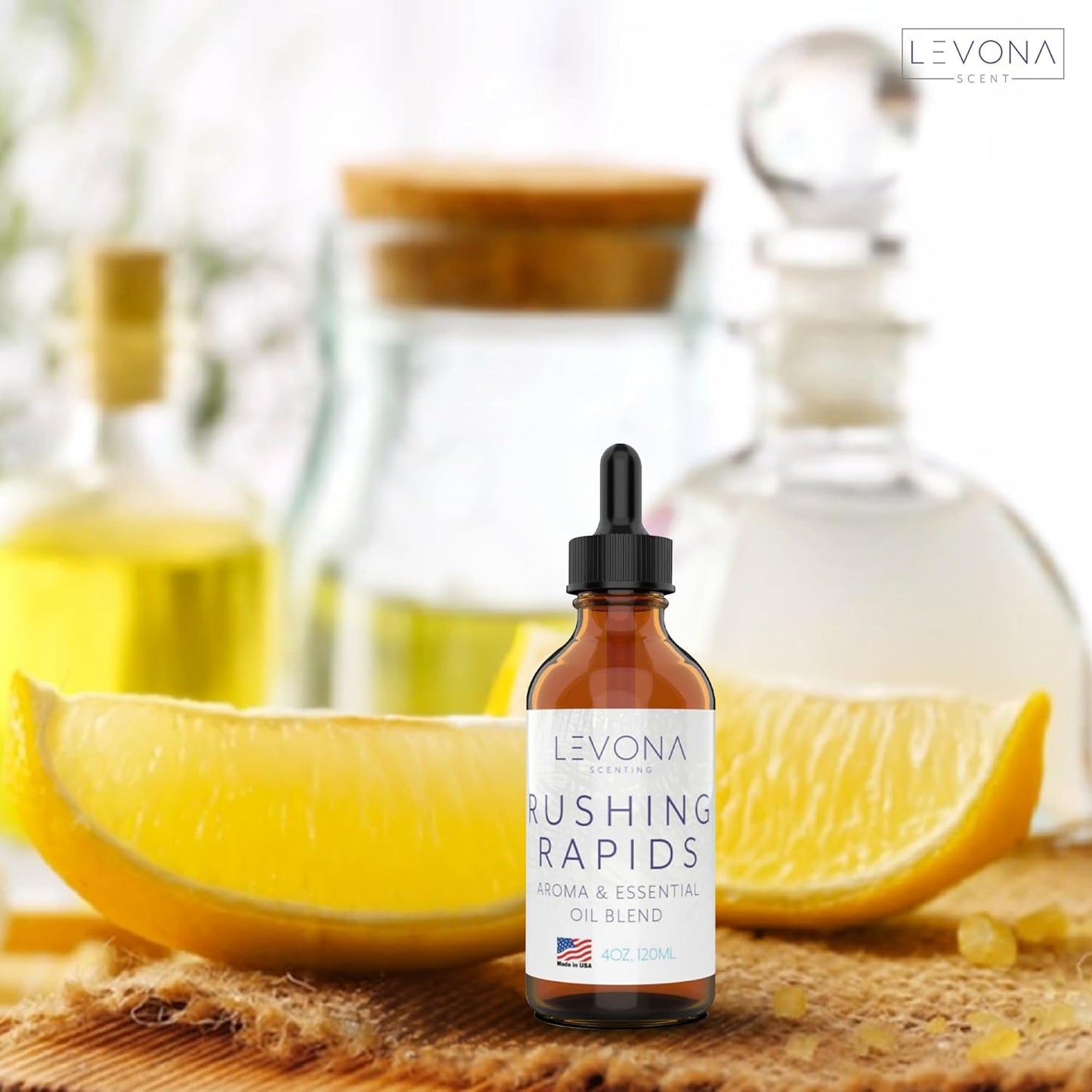 Levona Scent Essential Oils - Scents for Home, Hotel & Office Use - Perfect for Home Diffuser & Humidifiers - Aroma Fragrance Oil, Ideal for Massage, Relaxation, and Spa - Rushing Rapids, 120ml