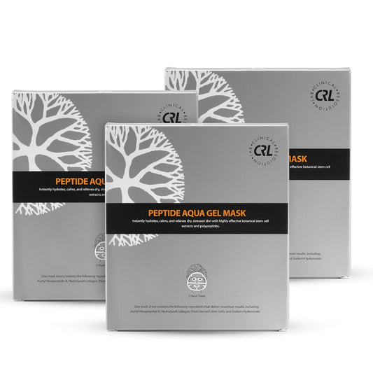 Clinical Resolution Peptide Aqua Gel Mask Instant Hydration, Soothing, Cooling Post-Treatment & Microneedling Relief, 15 Single-Use Masks (3 Boxes, 5 per Box)