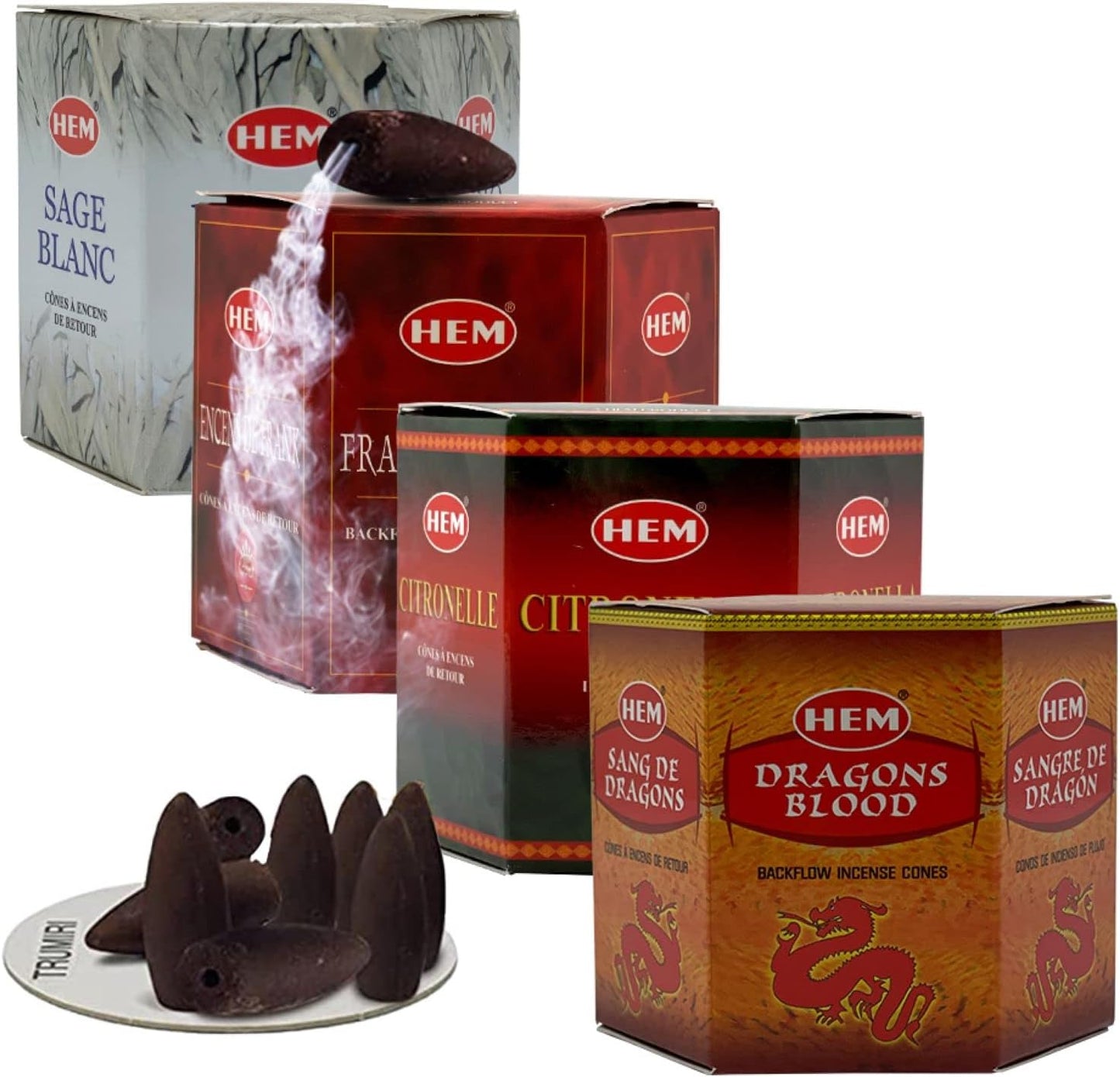 Variety Backflow Incense Cones for Waterfall and Mat Bundle Inciensos Aromaticos|Incienso|Inciense|Insienso