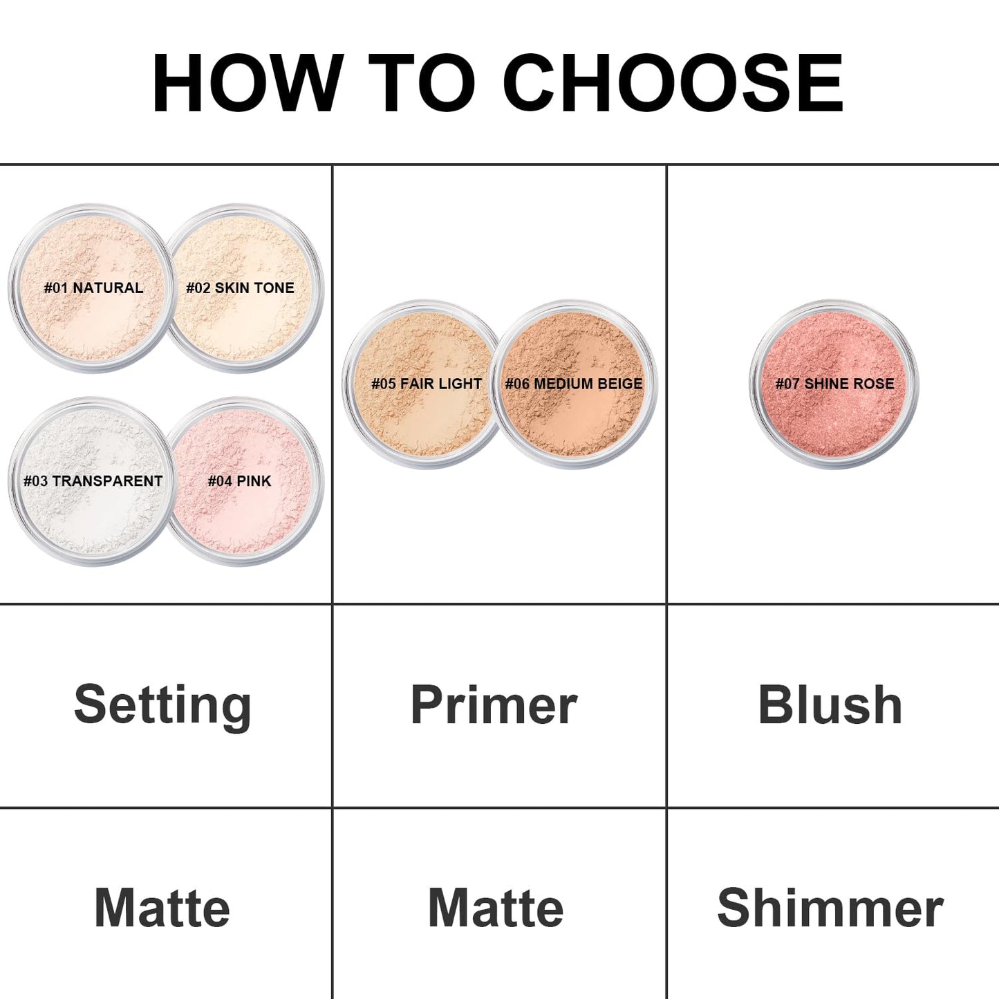 Mineral Powder Foundation, SPF 35, Sunscreen Lightweight Loose Powder, Skin-Improving, Buildable Coverage, Natural Glow Base Makeup (#06 Medium Beige Foundation Makeup)