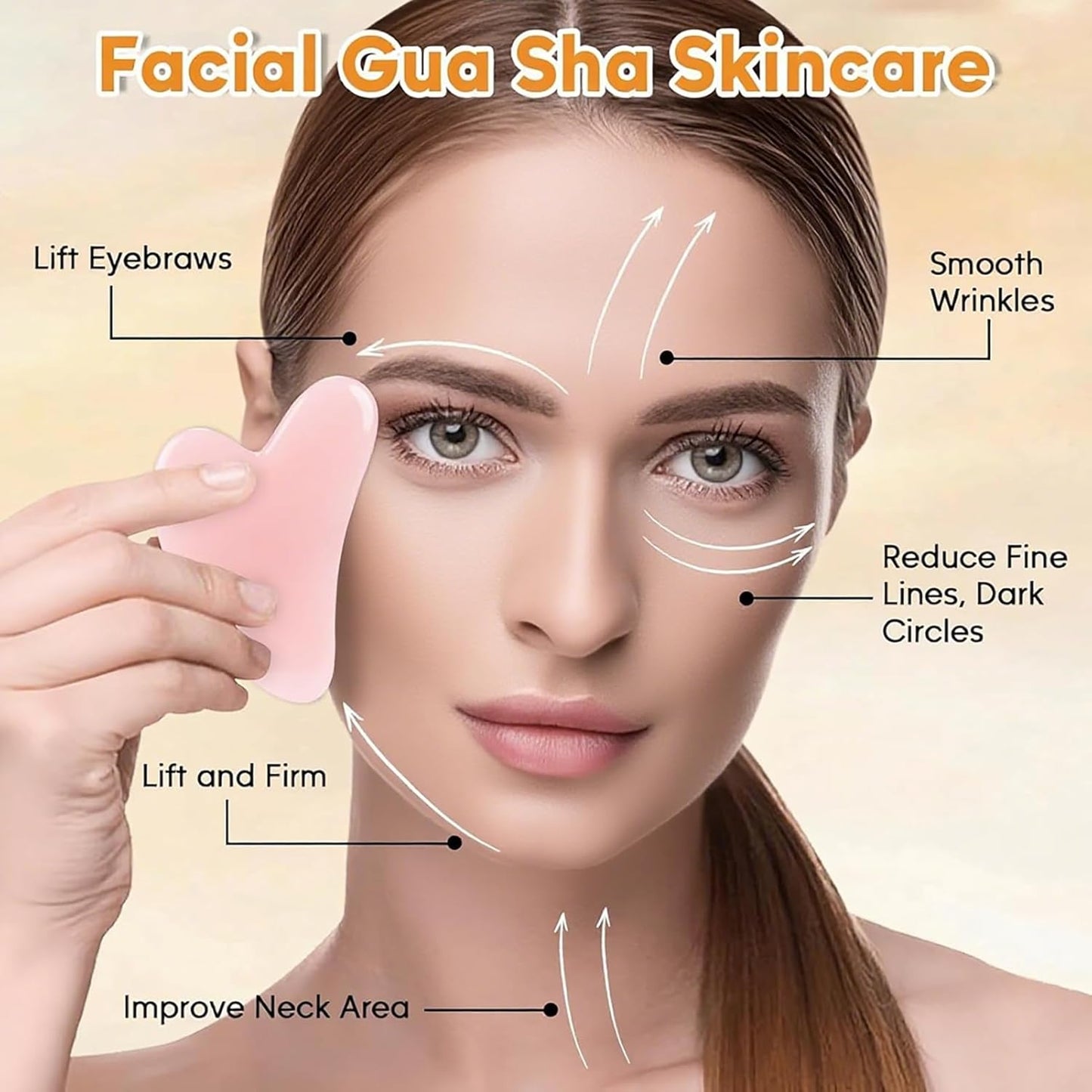 Vitamin E Rose Oil & Gua Sha Massage Tools Set, Gua Sha Oil for Face & Body, Organic Vitamin E Oil for Moisturizing and Hydrating, Anti Aging, Spa Gifts for Him Her