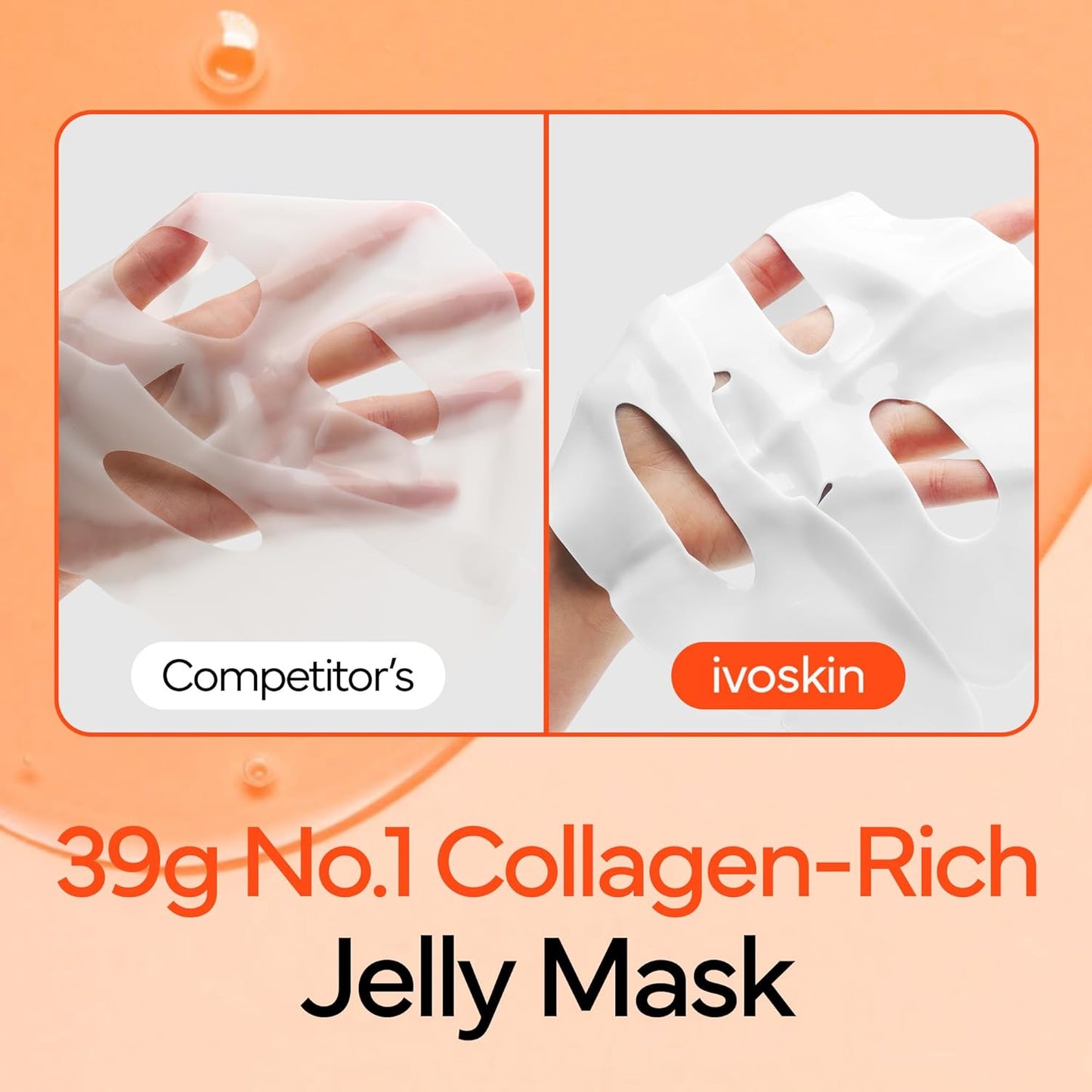 Collagen Jelly Hydro-bomb Plump Mask, Hydrating 39g x 4ea Real Collagen Mask, Firming and Moisturizing for Glow Skin, Collagen Water over 670,000 ppm
