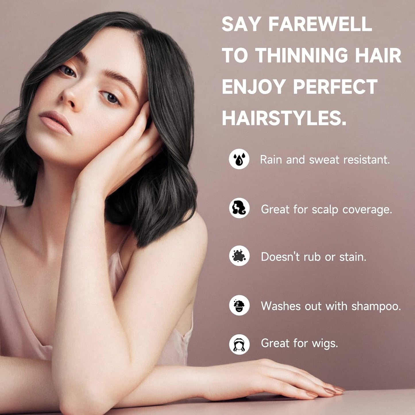 2 Pack Root Touch Up Shadow Powder, Gray Hair Cover Up, Women Color Root Coverage Powder for Thinning Grey Hairline, Men Instantly Concealer Hair Loss Beard Line Eyebrow, Dark Blonde