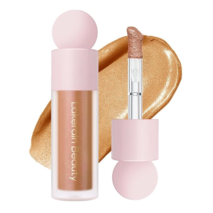 KYDA Liquid Highlighter, High Glossy Face Illuminator, Radiant Glow Liquid Filter, Silky Creamy Face Enhancing Makeup, Buildable Formula-Candlelight