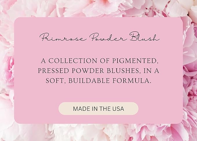 PRIMROSE POWDER BLUSH, Pressed Blush Face Makeup, Buildable Formula, Smooth Finish, Paraben Free, Made in the USA 0.11 oz. (Glaze Amethyst)