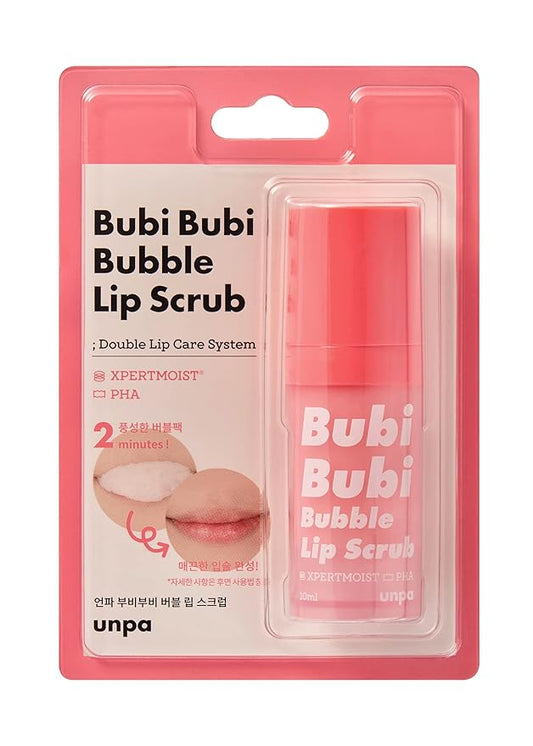 UNPA Bubi Bubi Bubble Lip Scrub, Quick and Easy Exfoliation with Soft Bubbles, Effectively Remove Dead Skin