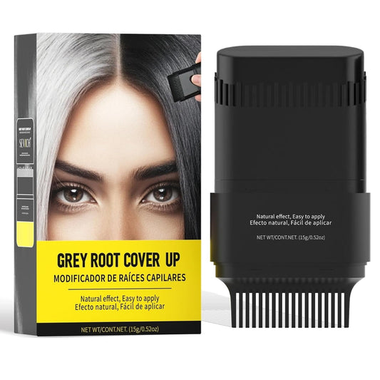 Gowwim Hair Dye Comb, Instant Portable Gray Hair Cover up Hair Dye Stick 2-in-1 Hair Color Stick Natural & Long-lasting Root Touch up Hair Color Comb Waterproof for Women & Men 15g/0.52 oz