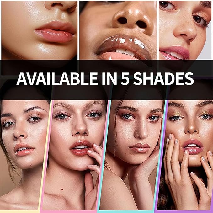 Hydrating Lip Glow Oil-Lip care oil- Lip Oil Tinted for Lip Care and Dry Lips-Prevents Dry Cracked-Non-sticky Big Brush Head-Lip Plumping -Lip Oil gloss tinted-000#CLEAR