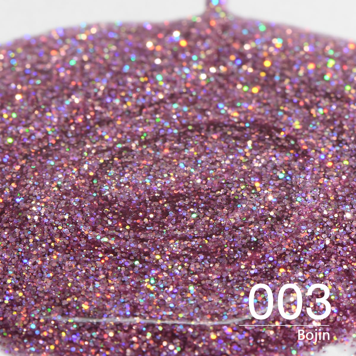 Holographic Glitter Gel Nail Polish, HEMA HPMA TPO Free, Pink Purple Sparkle Shimmer, Need UV Lamp Long Lasting Salon Perfect Gel Nail 15ML for Women (BJ-003)