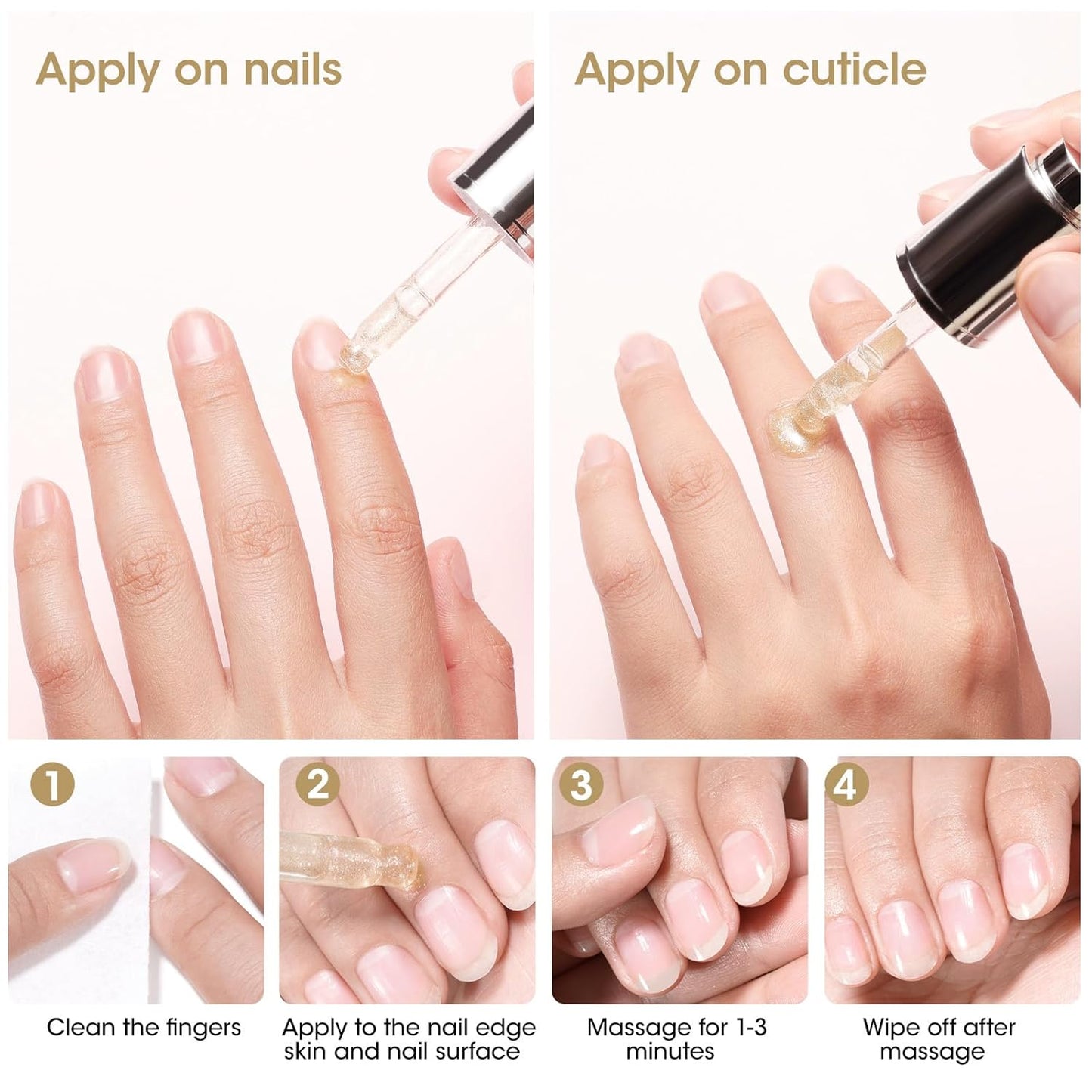 GELLEN Cuticle Oil for Growth and Strength, Vitamin E Fingernail Nourishing Oil for Hydrating, Moisturizing, Strengthening, Repairing, Nail and Skin Care Product for Men Women, Jasmine Scent