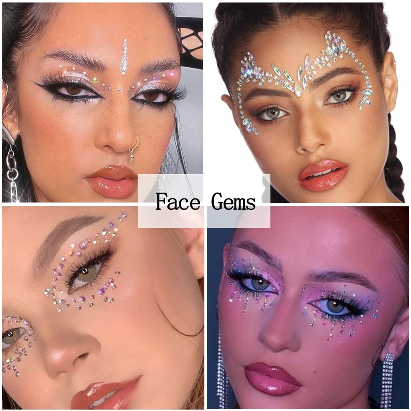 4 Boxes Nail Rhinestones Flatback Rhinestones Nail Charms Multi Shaped Crystals Nails Gems and Rhinestone Jewels Supplies Luxurious Accessories for Women Nails Decorations