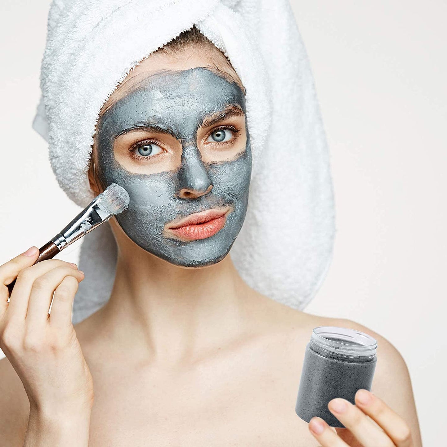 Eternal Moment 36 Pack 3 OZ Plastic Jars Round Clear Cosmetic Container Jars with White Lids, Perfect for Lotion, Slime，Cream, Ointments, Makeup, Eye Shadow, Samples, Pot, Travel Storage