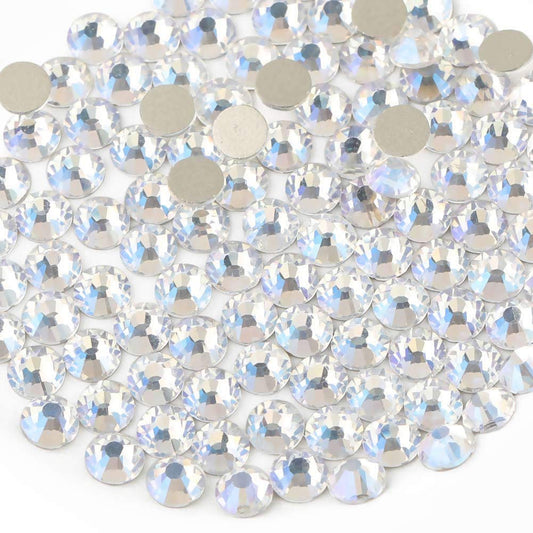 beadsland Flat Back Crystal Rhinestones Round Gems, Blue Moonlight (3.8-4.0mm) SS16/1440pcs
